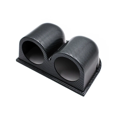 automobile instrument: Three-Hole A-Pillar Flat-Mounted Abs - 902b-seat-type-carbon-pattern-double-hole-instrument-frame