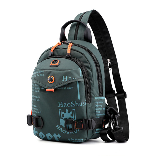 Factory direct sales new outdoor men's chest bag multifunctional fashion backpack waterproof nylon cloth shoulder crossbody bag