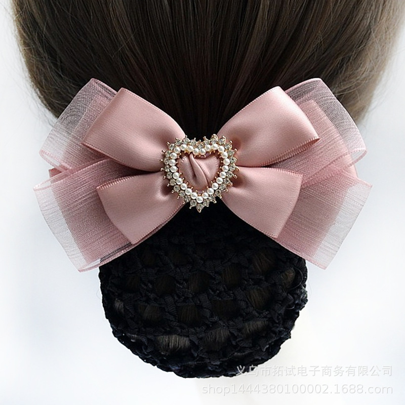 Accesorios para el cabello profesional flor neta tocado profesional azafata Corea Banco móvil enfermera arco personal horquilla bolsillo neto