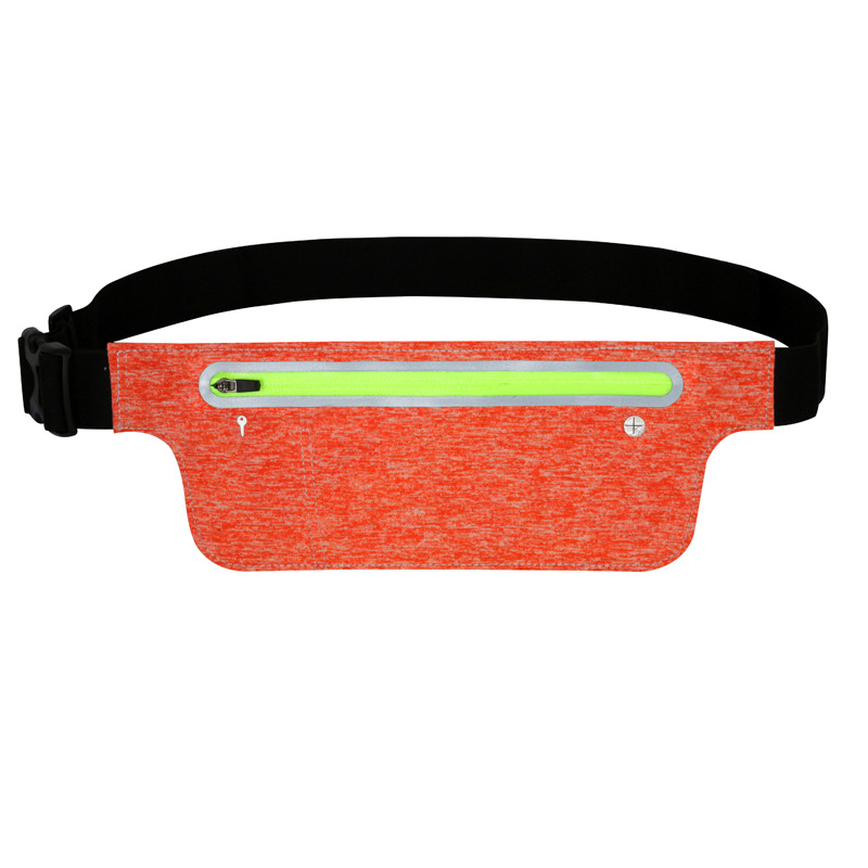Fitness deportes al aire libre de ajuste ajustado ultra-Delgado bolso de la cintura de nylon lycra impermeable bloqueo automático reflectante cremallera corriendo pequeña bolsa de la cintura