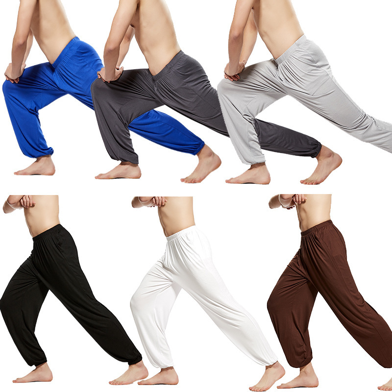 Men's Yoga Pants Modal Fitness Sports Pants Tai Chi Pants Casual Practice Running Pants Air Conditioning Pants Dropshipping