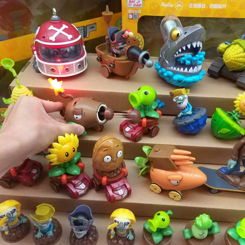Воин, настоящий Plants vs. Zombies, большой игрушка, машина, минифигура, набор, подарочная коробка, можно запускать