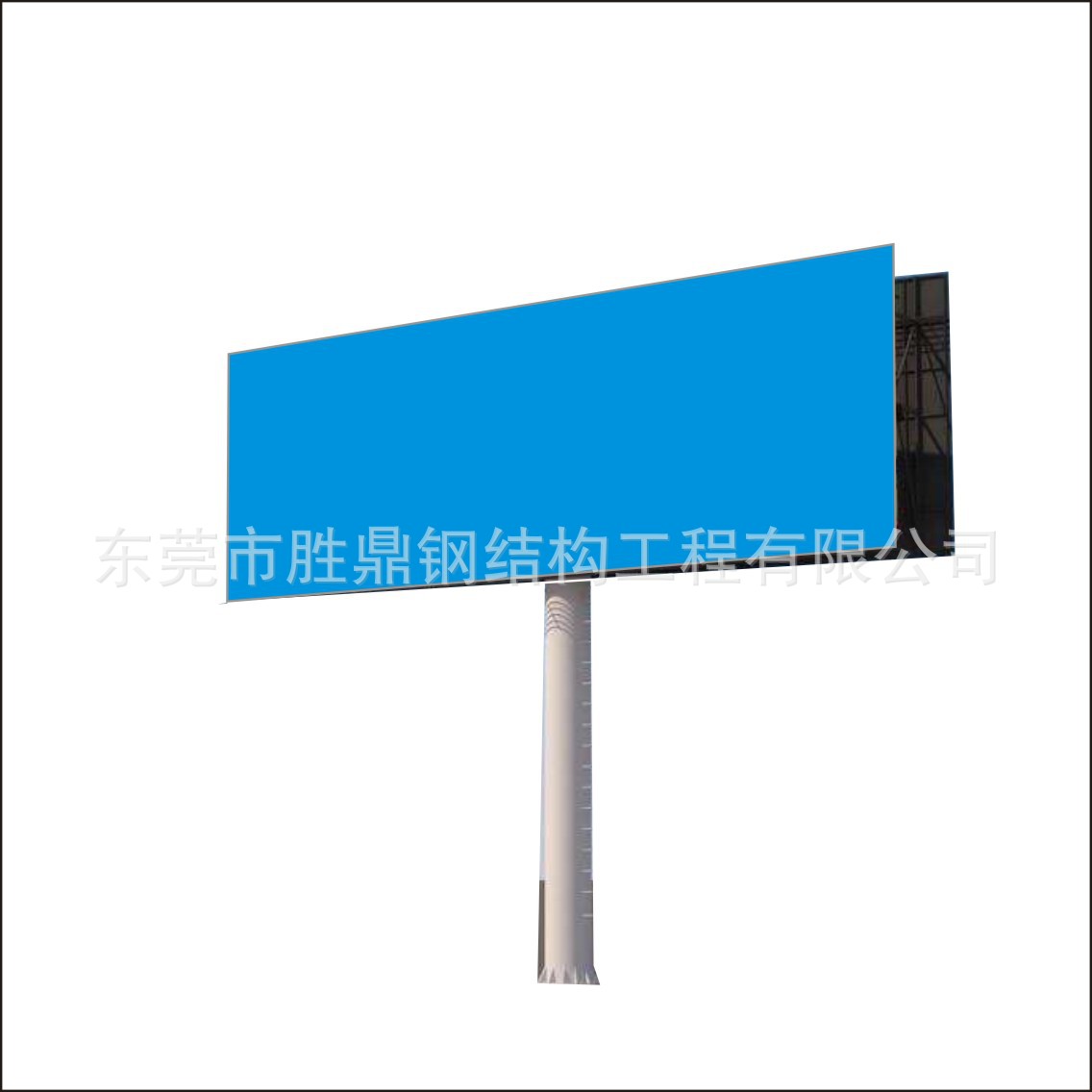 立柱广告牌 单立柱广告牌 高炮户外钢架广告牌供应厂家铝制