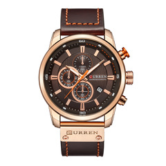 curren/karren hot sale 8291 men's watch new belt men's watch six-pin calendar watch waterproof watch