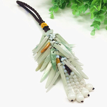 天然翡翠A货车挂包挂翡翠车挂 翡翠A货边角料 小碎石翡翠辣椒E18