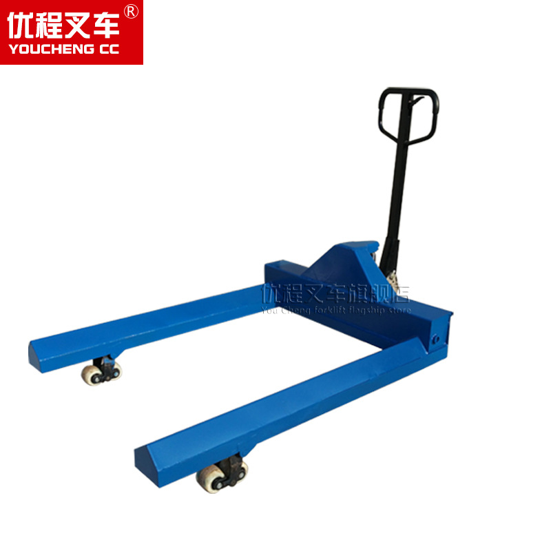 Manual especial hidráulico carrete transportador de carrete de papel bandeja hidráulico remolque de transporte elevadora buey