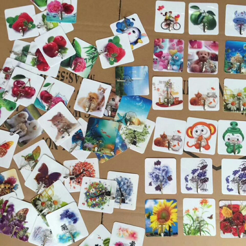 Seamless hook strong adhesive color hook Yiwu wall bathroom creative transparent nail-free 513 self-adhesive hook