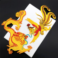 龙凤刺绣布贴舞蹈服装饰辅料绣花贴背胶补丁贴汉服装饰电脑绣花贴