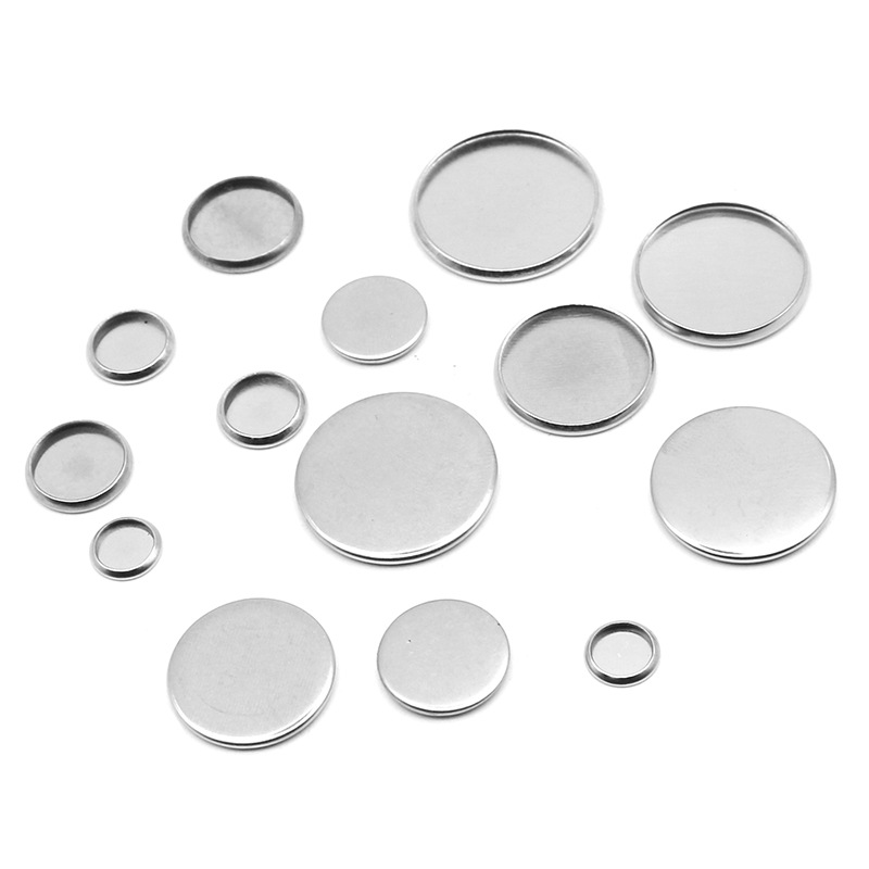 Acero inoxidable tiempo gema disco bandeja inversa molde placa DIY accesorios de la joyería multi-especificación 6-30mm gran cantidad en stock