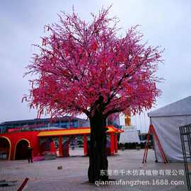 餐厅酒店大堂前台仿真植物装饰樱花藤豆花藤紫藤造景悬挂装饰