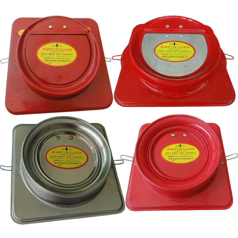 160运祥喷塑铸铁公共厨房烟道油烟机止回阀止逆阀防火止回阀批发