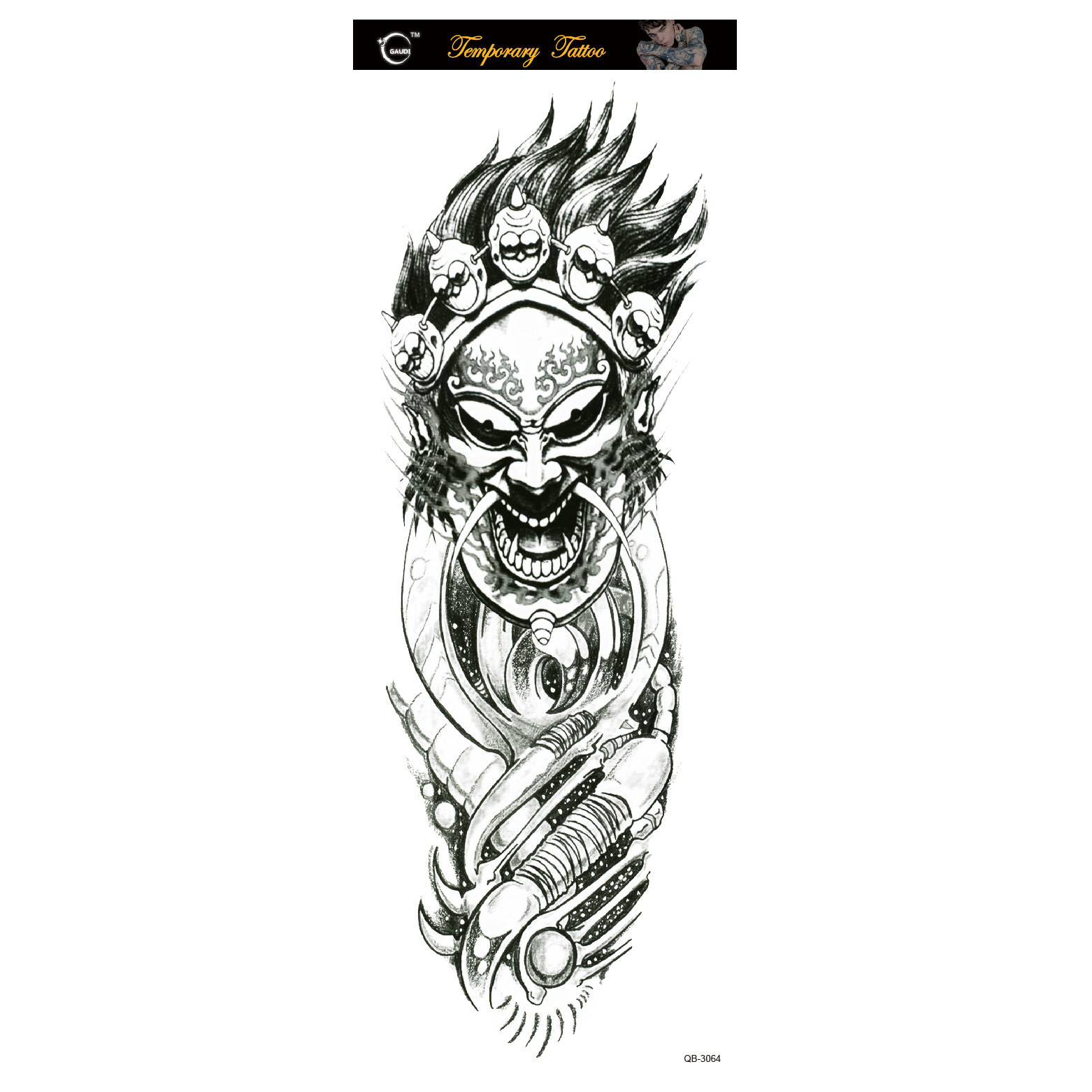 Pegatinas de tatuaje directo de fábrica gran cantidad Congyu impermeable imagen grande brazo completo tatuaje pegatinas Amazon tatuaje