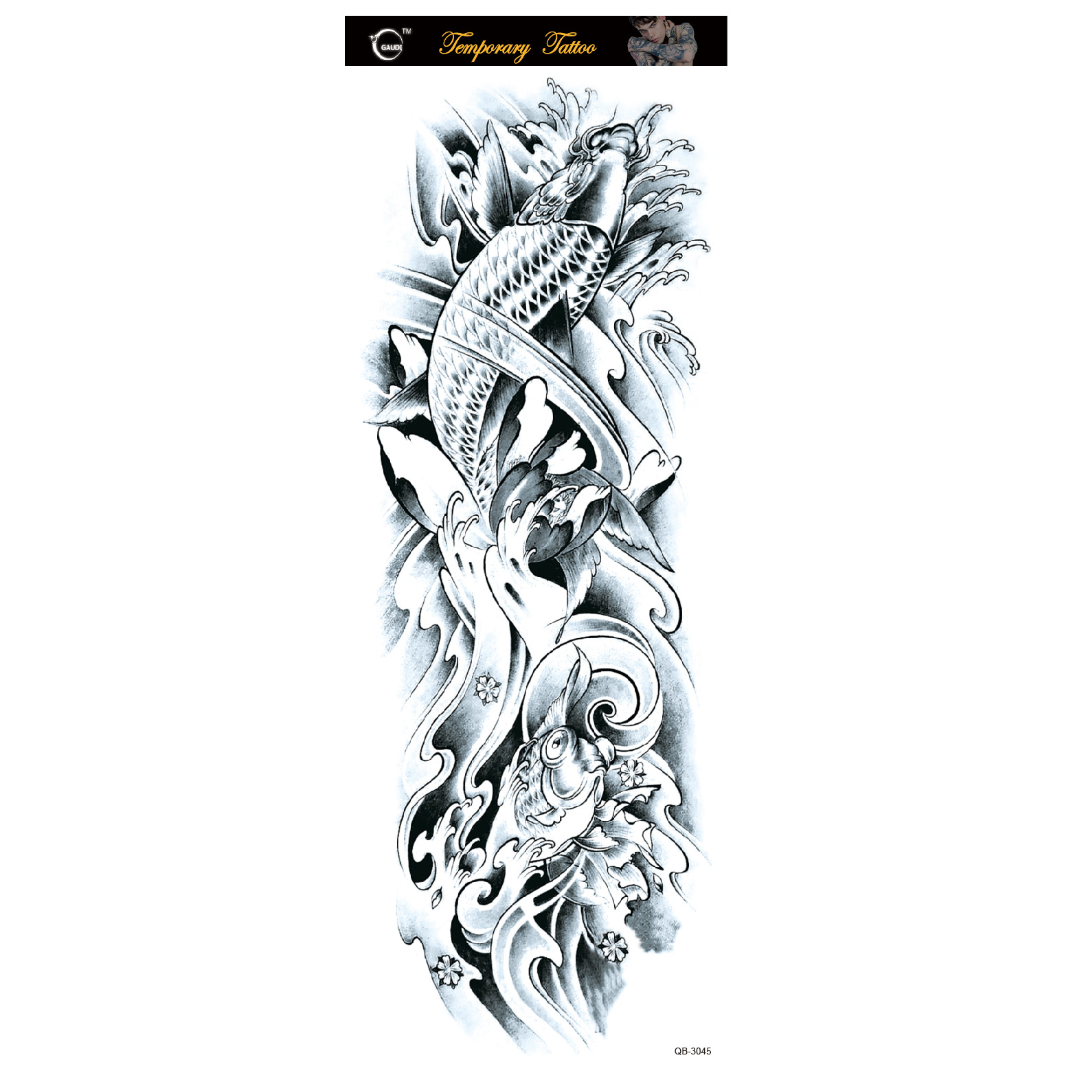 Pegatinas de tatuaje directo de fábrica gran cantidad Congyu impermeable imagen grande brazo completo tatuaje pegatinas Amazon tatuaje