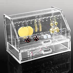 亚克力首饰架高档透明有机玻璃珠宝展示盒首饰收纳盒桌面整理盒