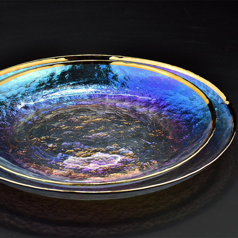 Glass Bowl Salad Bowl ins Glass Western-style Creative Household Large Vegetable and Fruit Colorful Bowl Soup Bowl Porridge Bowl