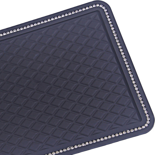 Diamond-encrusted car anti-slip mat Diamond car anti-slip mat Car feather diamond-encrusted mat Mobile phone navigation instrument panel anti-slip mat