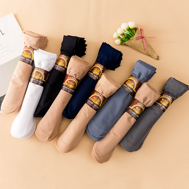 Spring and summer new men's stockings men's thickened steel stockings durable anti-hook silk business socks manufacturers wholesale Spring and summer new men's stockings men's thickened steel stockings durable anti-hook silk business socks manufacturers wholesale