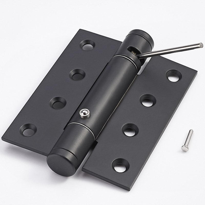 Bisagra de resorte negro bisagra de posicionamiento de puerta invisible puerta plegable más cerca puerta de madera bisagra abierta plana 4-bisagra de 2 pulgadas
