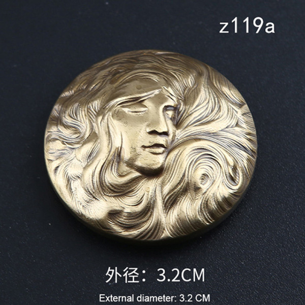 New brass wealth cloth buckle coin buckle Indian coin buckle dragon…