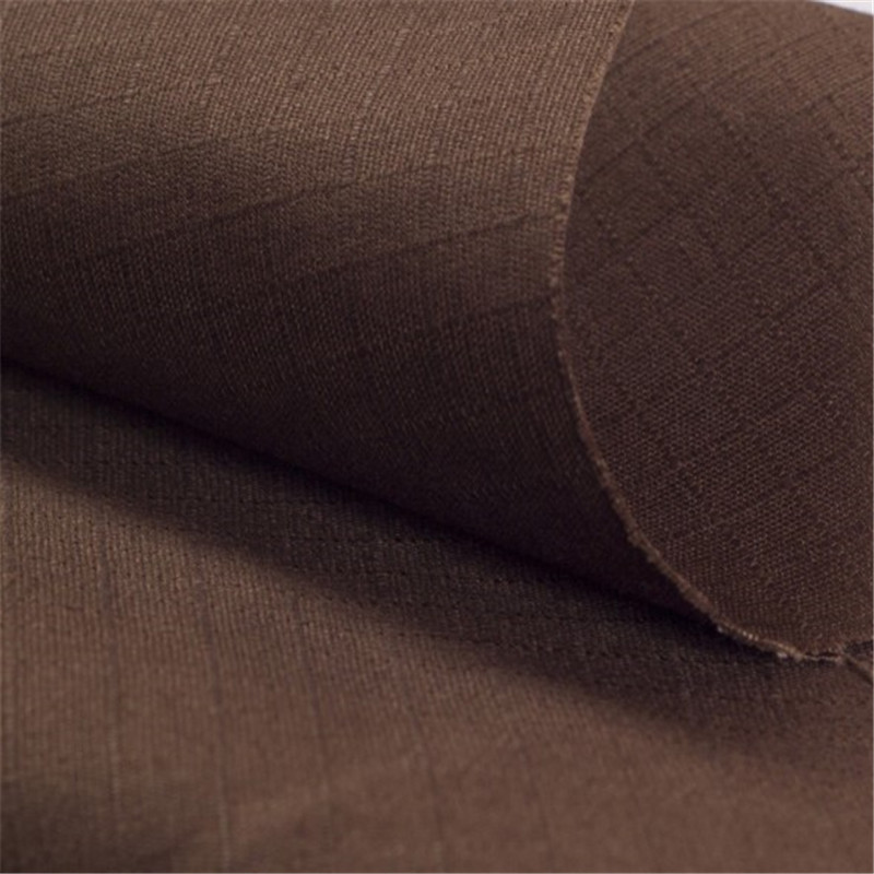 涤棉方格布T/C 16*16 98*55/40/2*12加密三粒格五分格子提花+阻燃