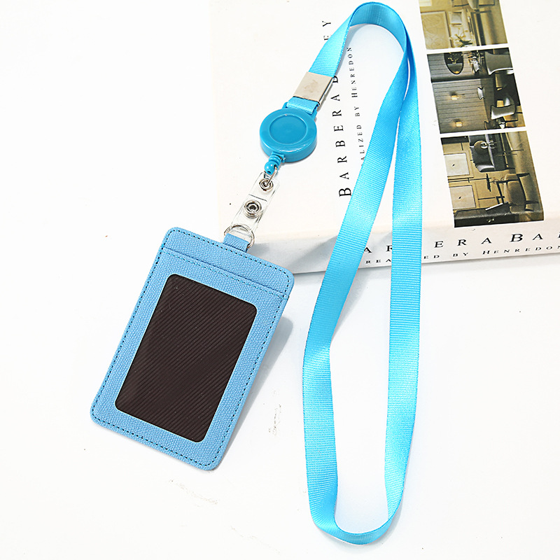 Fábrica al por mayor titular de la tarjeta de Trabajo de La PU imitación de cuero Tarjeta de Identificación estudiante insignia titular de la tarjeta de trabajo