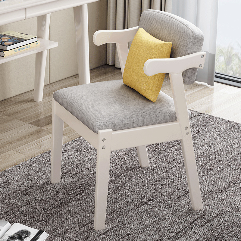 Silla nórdica de madera maciza con respaldo, silla de comedor, silla de entrenamiento para oficina, taburete para el hogar, silla de ocio para hotel, suave y cómoda.