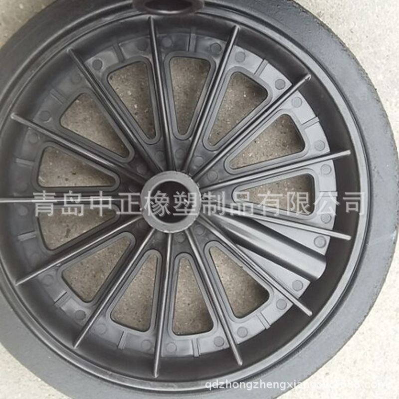 供应10寸垃圾桶轮子 实心轮 多种尺寸实心轮 青岛厂家加工生产