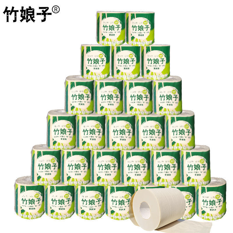 Bamboo lady bamboo pulp wet water toilet paper coreless roll paper toilet paper household tissue towel toilet paper factory free shipping Bamboo lady bamboo pulp wet water toilet paper coreless roll paper toilet paper household tissue towel toilet paper factory free shipping