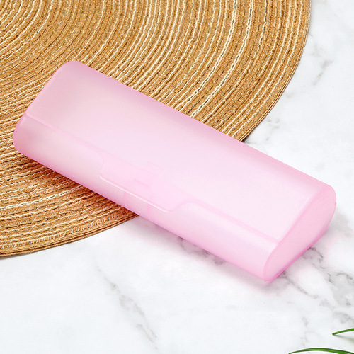 Translucent plastic glasses case with 4 colors, transparent reading glasses case, lightweight PP hard plastic box