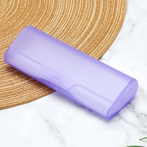 Translucent plastic glasses case with 4 colors, transparent reading glasses case, lightweight PP hard plastic box