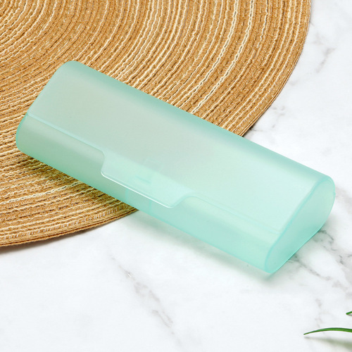 Translucent plastic glasses case with 4 colors, transparent reading glasses case, lightweight PP hard plastic box