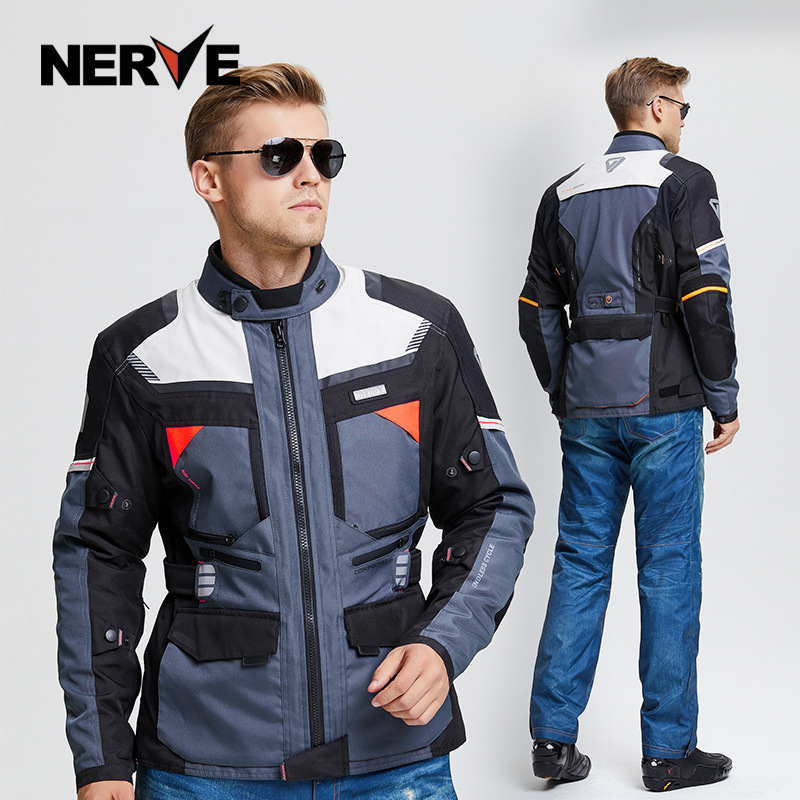 NERVE 사이클링 의류 남성용 오토바이 사계절 중형 오토바이 랠리 슈트 겨울 따뜻하고 방수 및 낙하 방지
