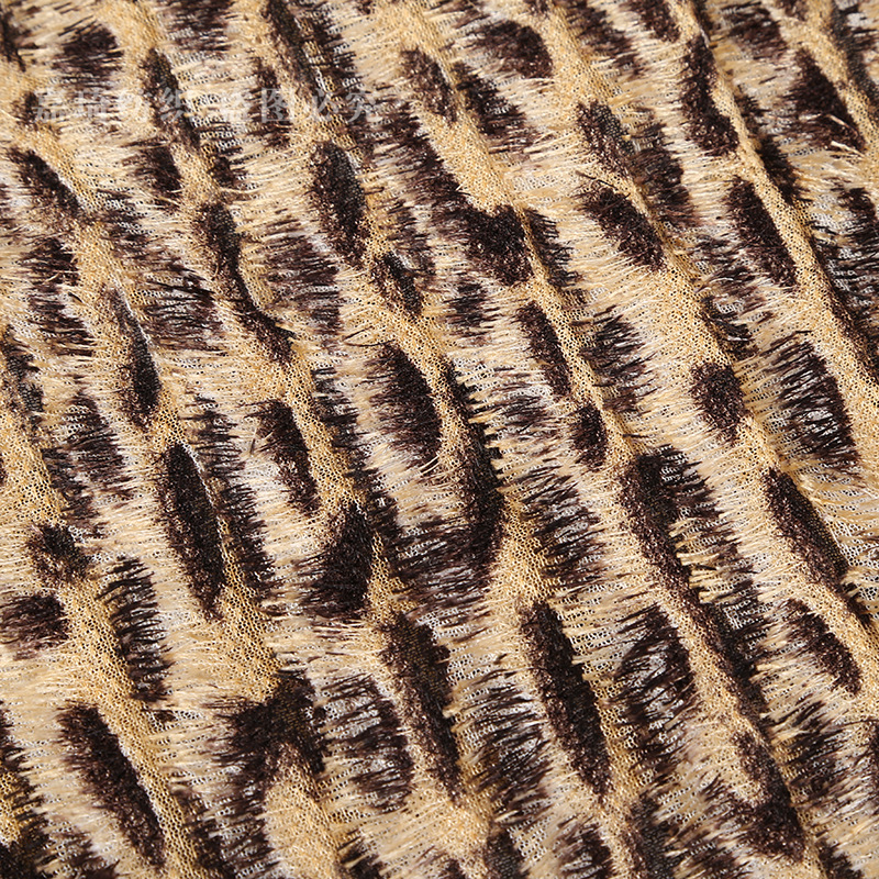 100D全涤单面印花PV绒剪花 纬编压花流苏绒玩具家纺毯子松针绒