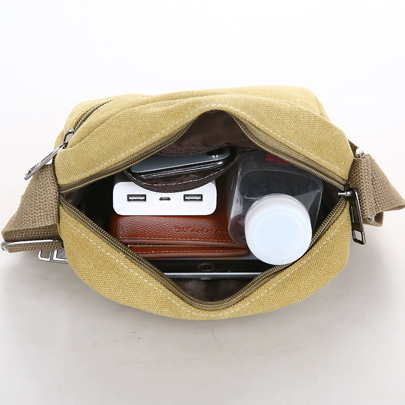 One-shoulder bag for leisure, small bag, cloth retro backpack for men and women, Korean style