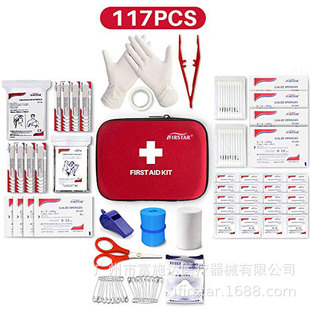 跨境出口18种117组件FIRST AID KIT家庭急救包户外急救包应急包-阿里巴巴