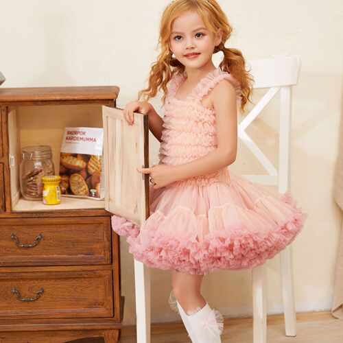 European and American children's clothing suspender princess skirt tutu skirt dress girls mesh cake skirt Children's Day tutu skirt