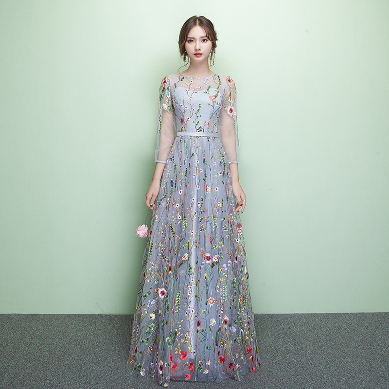 Fairy-Style Evening Dress 2026 New Long Slim-Fit Banquet Bridesmaid Dress Women's Gown Fairy-Like Elegance