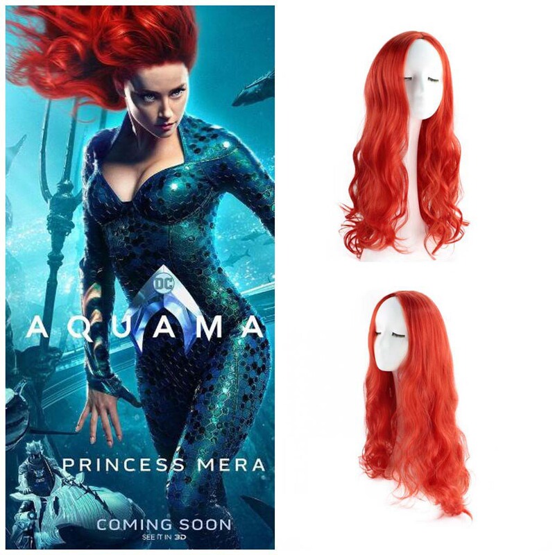 Princess luola back dark red big wave long curly hair cos wig master female wig