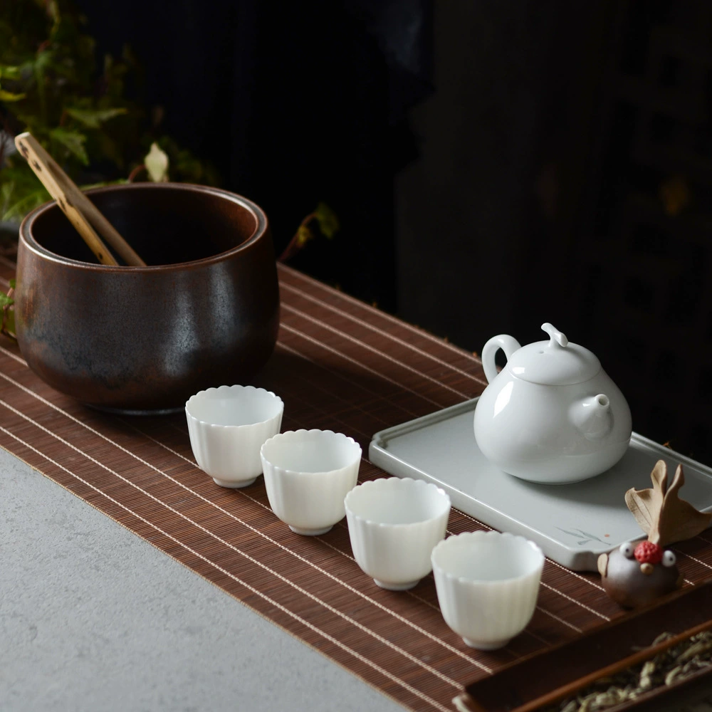 晴先生 Jingdezhen ручная окрашенная керамическая шлаковая ведро, раковина для стока воды из Jianshui, древняя чайная церемония