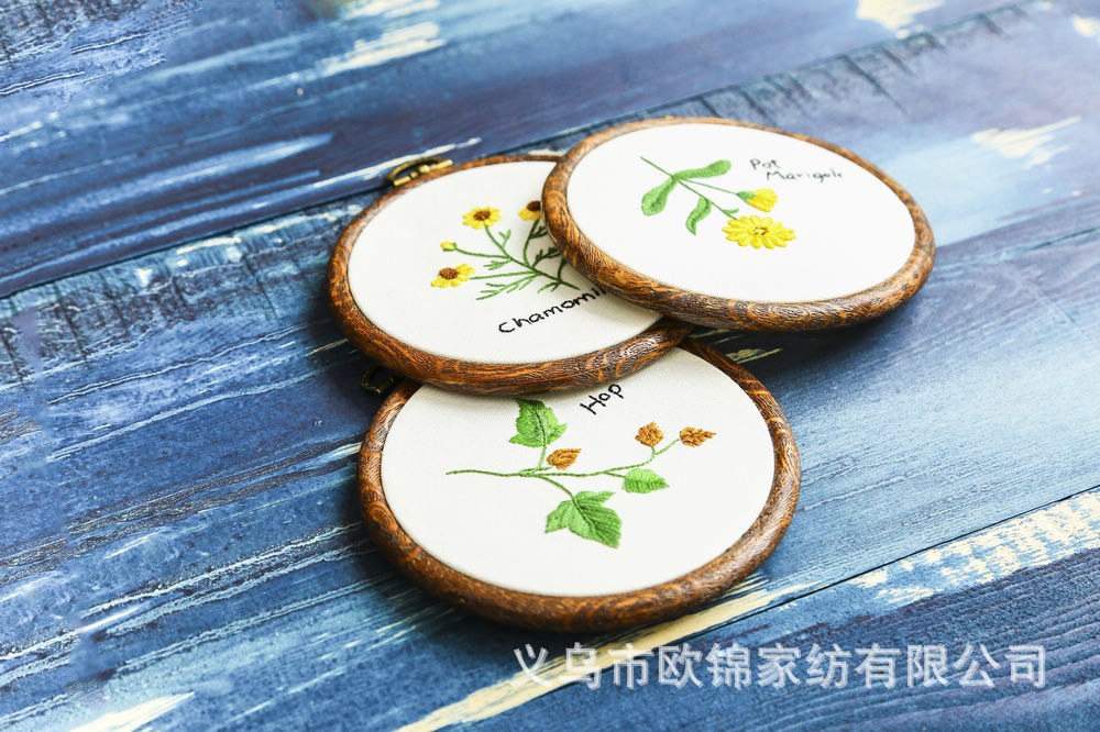 Directo de fábrica bordado Europeo DIY creativo productos hechos a mano principiante novato de punto de cruz simple paquete de material de bambú bordado elástico