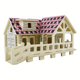 Деревянный трехмерный реалистичный домик, хижина, вилла, игрушка, DIY, домик своими руками