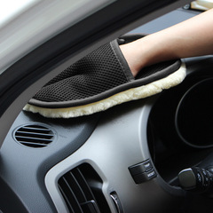 Car wiping gloves, high-density winter warm car wiping gloves, plush waxed polishing gloves, dual-use for home and car