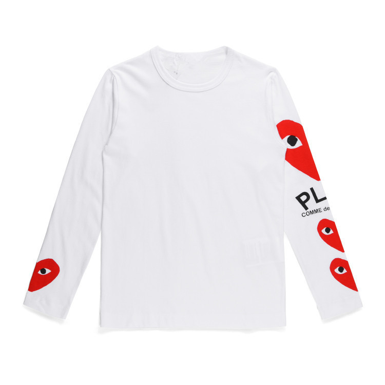 Heyplay Japanese Style Trbottomy Brand Men's and Women's Clothing 19 Long-Sleeved Red Heart T-Shirts Round Neck Pure Cotton Couple Style Heart Bottoming Shirt Heyplay Japanese Style Trbottomy Brand Men's and Women's Clothing 19 Long-Sleeved Red Heart T-Shirts Round Neck Pure Cotton Couple Style Heart Bottoming Shirt