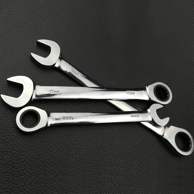 Llave de trinquete rápida de 72 dientes de acero al cromo vanadio Llave torx abierta de doble uso Llave automática Juego de 7 piezas en caja de plástico