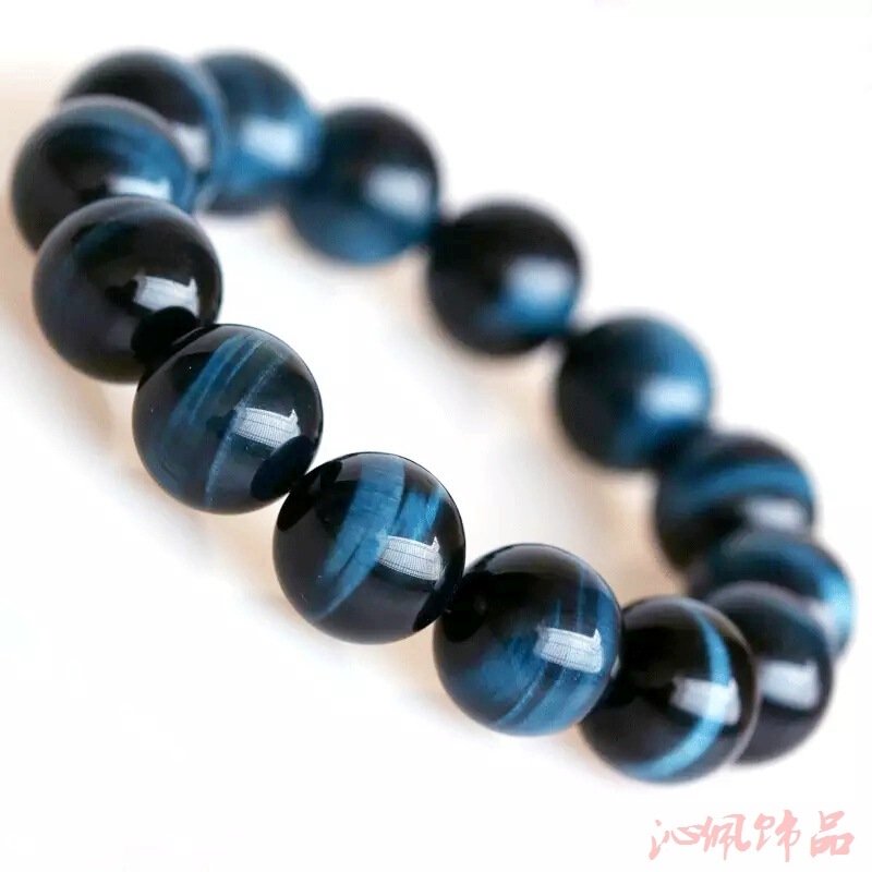 Natural Blue Tiger Eye Bracelet 56A Stone Eagle Eye Cat's Eye Effect Blue Tiger Eye Bracelet Jewelry Wholesale Handmade Natural Blue Tiger Eye Bracelet 56A Stone Eagle Eye Cat's Eye Effect Blue Tiger Eye Bracelet Jewelry Wholesale Handmade