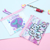 Cartoon nail sequins PVC, capacious pencil case, waterproof cosmetic bag, new collection, Japanese and Korean