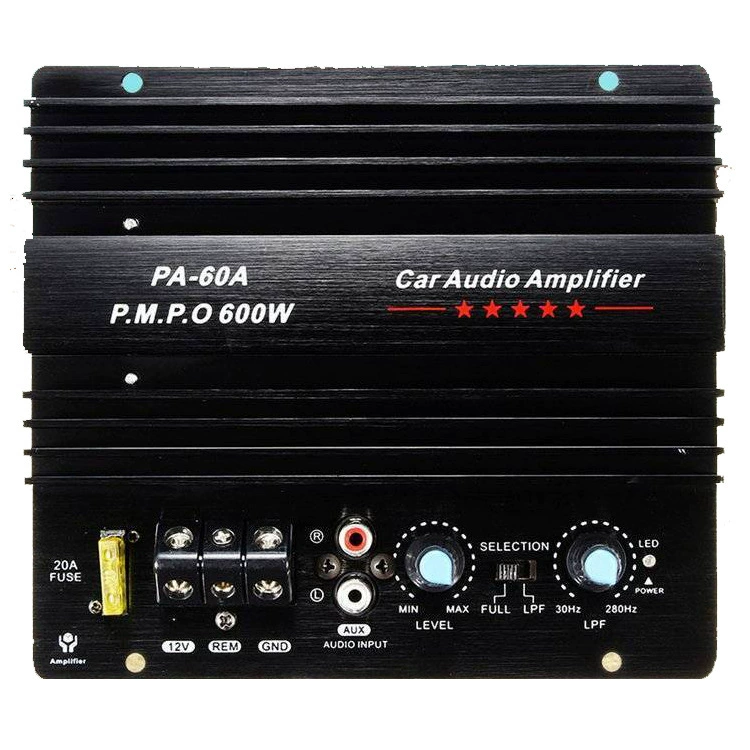 Автоусилитель Car PA-60A, 12 В, пик 600 Вт, высокомощный компактный блок