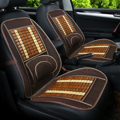 Wholesale Breathable Wooden Bead Car Seat Cushions, Bamboo Seat Cushions for Large and Small Passenger and Cargo Vehicles, New Cooling Seat Pads, Single Seat Cool Pads (Cool pad) - standard-bamboo-block-with-waist