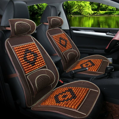 Cargo Vehicles, New Cooling Seat Pads, Single — Cool pad - luxury-wooden-beads-yellow-with-waist