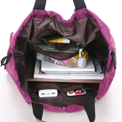 New Water-Repellent Shoulder Bag Women's Large Capacity Drawstring Lightweight Gym Bag Women's Multi-Purpose Casual Backpack